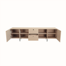 03 rack tube 2 portas 2 gavetas 2 nichos 2200x616x417 sal rosa mdf arauco